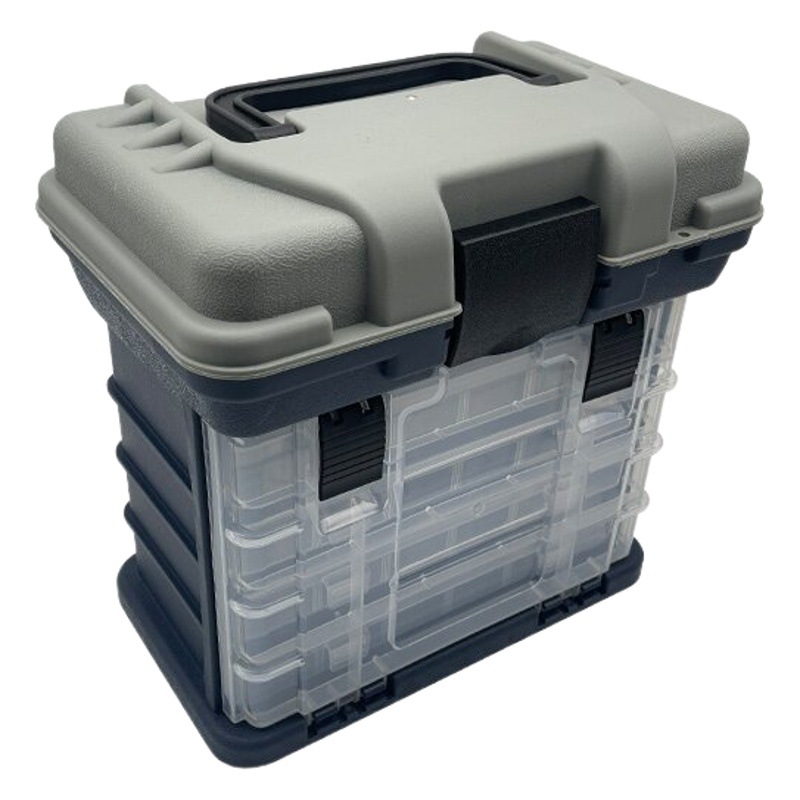 Caja de pesca Luya de cuatro capas caja de almacenamiento de herramientas caja de pesca caja de artes de pesca Luya caja de pesca maleta transfronteriza al por mayor