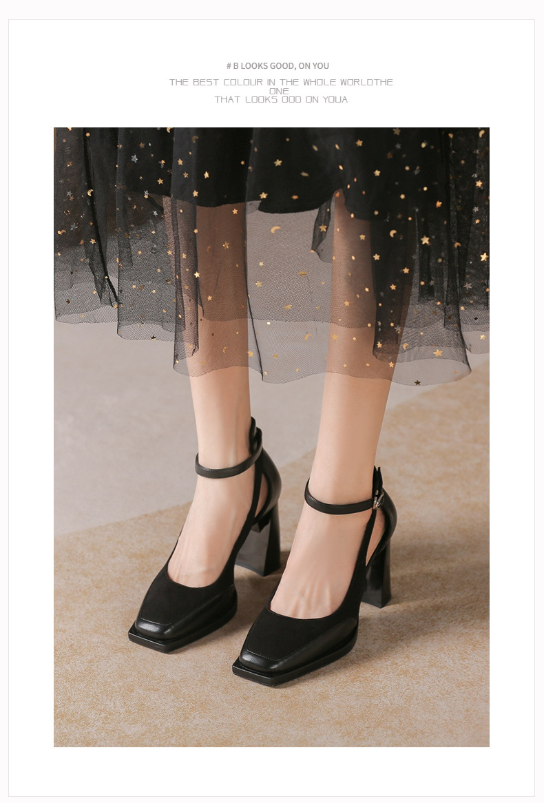 Sandales Y9530 imperméables à plateforme et talon bloc romain, style ajouré sur le côté, nouveauté été, à une bride, polyvalentes et élégantes, idéales pour les déplacements quotidiens et les occasions professionnelles._voghion.com