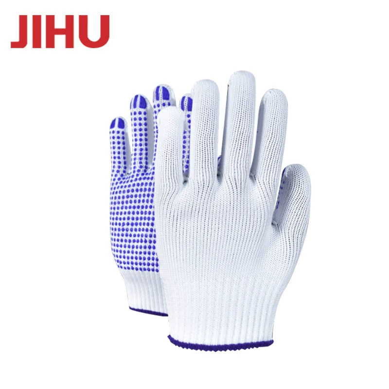 Точечные пластиковые перчатки оптовая работа на строительной площадке ПВХ бусинки перчатки противоскользящие и износостойкие резиновые защитные перчатки