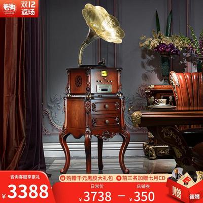 July home Retro gramophone European style a living room household sound solid wood American style To fake something antique old-fashioned Vinyl CD player