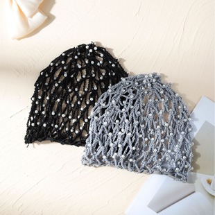 Women's Hat Pearl Hat Handmade Women's Hat Hollow Line Hat Net