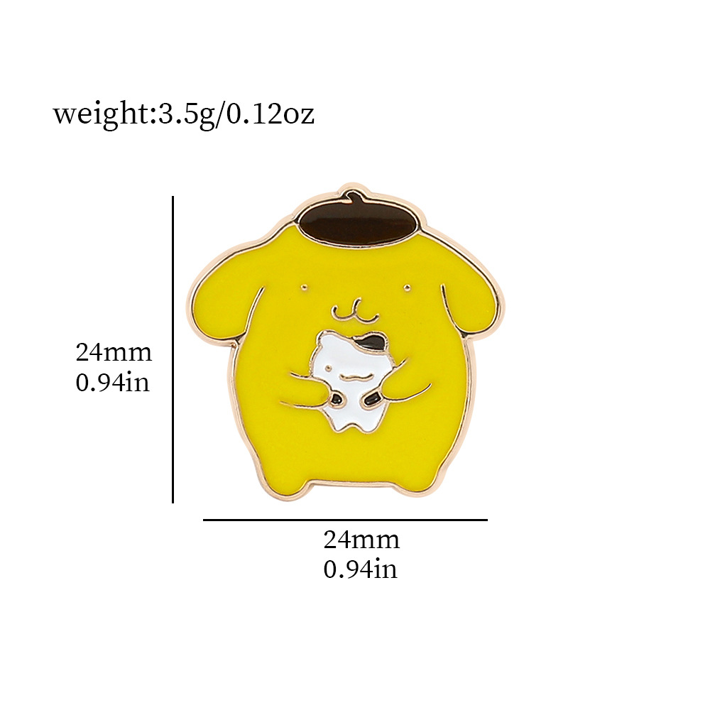 Venta caliente cien Sanrio serie de metal broche de dibujos animados coolomi Yugui perro KT gato todo-fósforo de moda insignia
