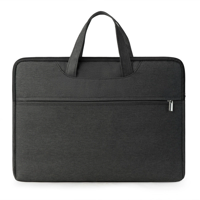 Laptop, liner, handheld purse for documents, linen bag