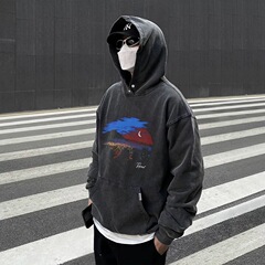 REPRESENT TRACK ナイトシーン ウォッシュドスウェットシャツ ハイストリート アメリカンスタイル 純綿 アメリカンカップル ゆったり トレンドブランド パーカー