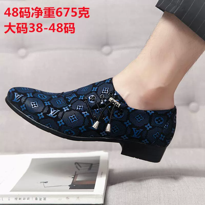 Трансграничная 48 больших размеров весенне-летние мужские кожаные туфли без шнуровки с острым носком, клетчатые туфли-бини, европейские модные кожаные туфли для подиума