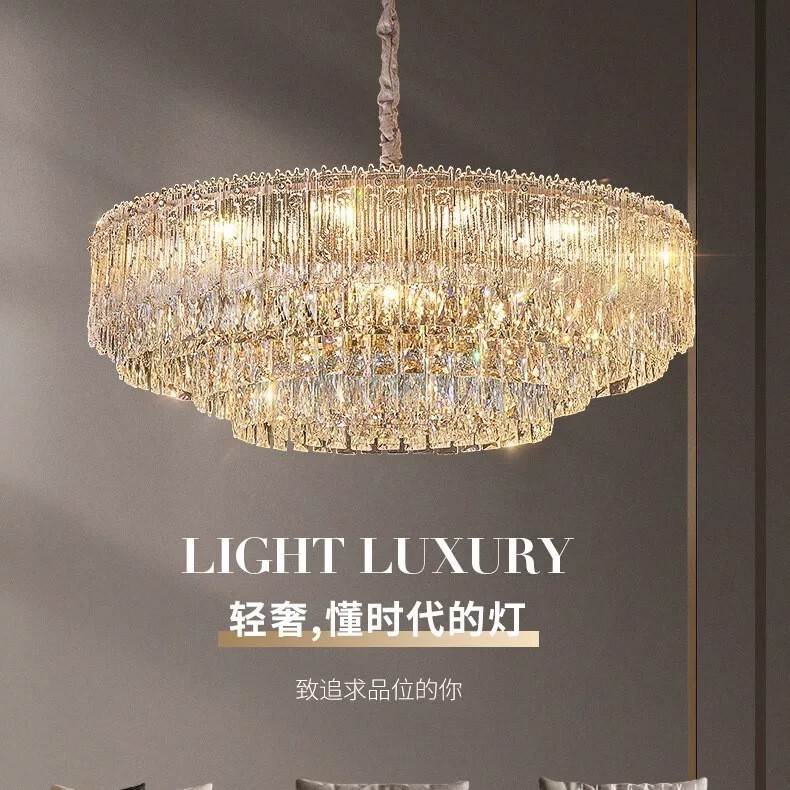 The Most Popular Living Room Chandelier of the Year, Light Luxury and High-End Feel, Bedroom and Dining Room Lamp, French-Style Crystal Handmade Glass Chandelier The Most Popular Living Room Chandelier of the Year, Light Luxury and High-End Feel, Bedroom and Dining Room Lamp, French-Style Crystal Handmade Glass Chandelier