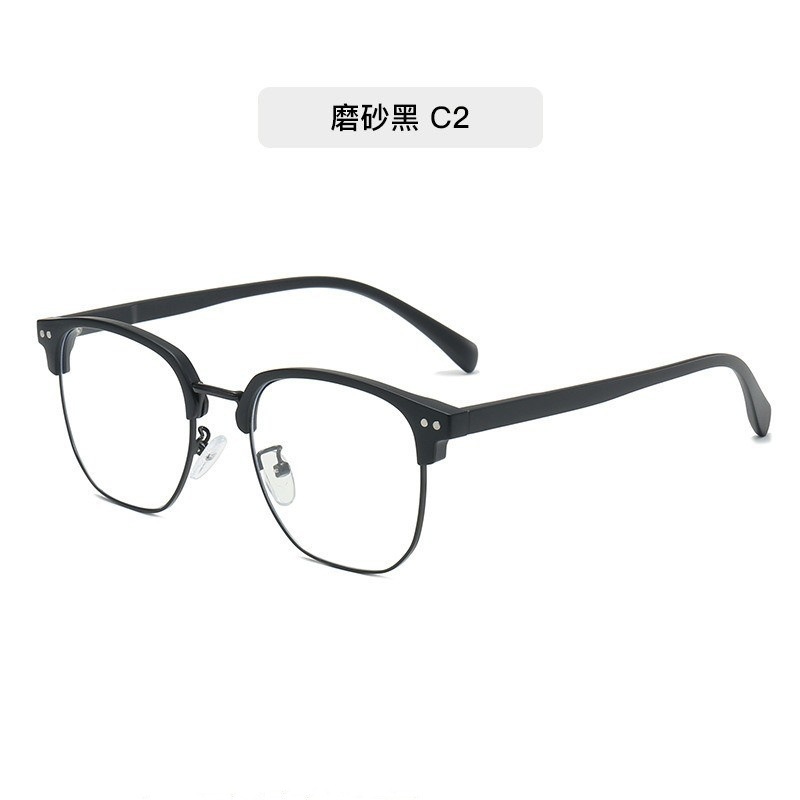 2024 nuevo estilo japonés de gafas de miopía literaria con lentes de grado para hombres TR90 gafas de cara grande y medio marco para mujeres