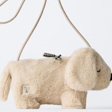 毛绒小狗斜挎包女可爱卡通玩偶包ins风单肩包学生时尚萌宠包