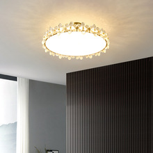 轻奢全铜吸顶灯现代简约卧室房间灯圆形书房餐厅灯设计感创意灯具