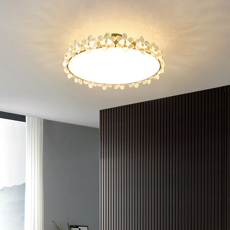 Copper modern and minimalistic ceiling light