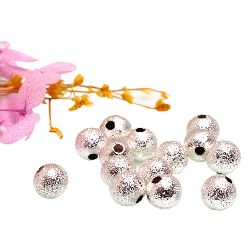 14K envuelto en oro color preservando perlas de cobre esmerilado pequeñas perlas de oro perlas sueltas DIY joyería hecha a mano pulsera accesorios cuentas espaciadoras