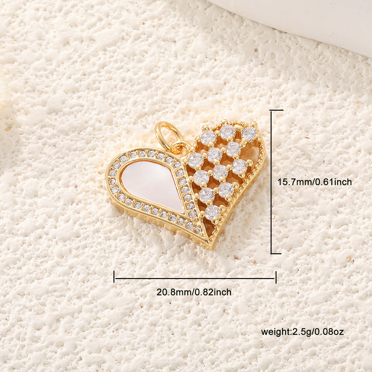 2g Weight Pendant Jewelry Making Type 23.8*24.3mm Jewelry Making Size Zircon Inlay Material DIY Jewelry Accessories Classification 1 Piece Quantity Copper Material Heart Shape Pattern Enamel, Inlay Design IG Style Style 1 Piece 23.8*24.3mm Copper Zircon Heart Shape Pendant 7