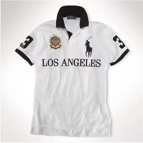Summer Short-Sleeve Tops Popular Polo Shirts Foreign Trade Men's Clothing Embroidered American Style Urban Casual Plus Size Trendy Cross-Border