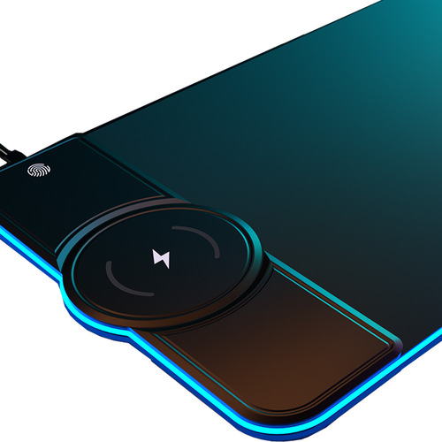 Wireless Charging RGB Electric Mouse Pad 15W RGB Luminous Mouse Pad Mobile Phone Electrical Soft Pad Pattern Factory Direct Sales