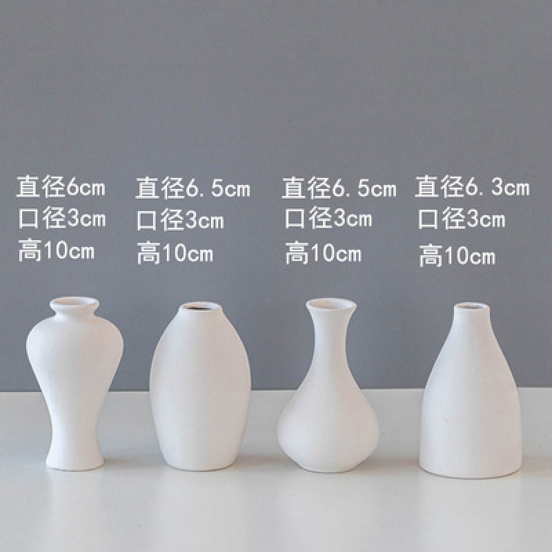 Material en blanco Arte para padres e hijos Cerámica de bricolaje no quemada Pintura hecha a mano Yeso hecho de jarrón blanco para niños pequeños