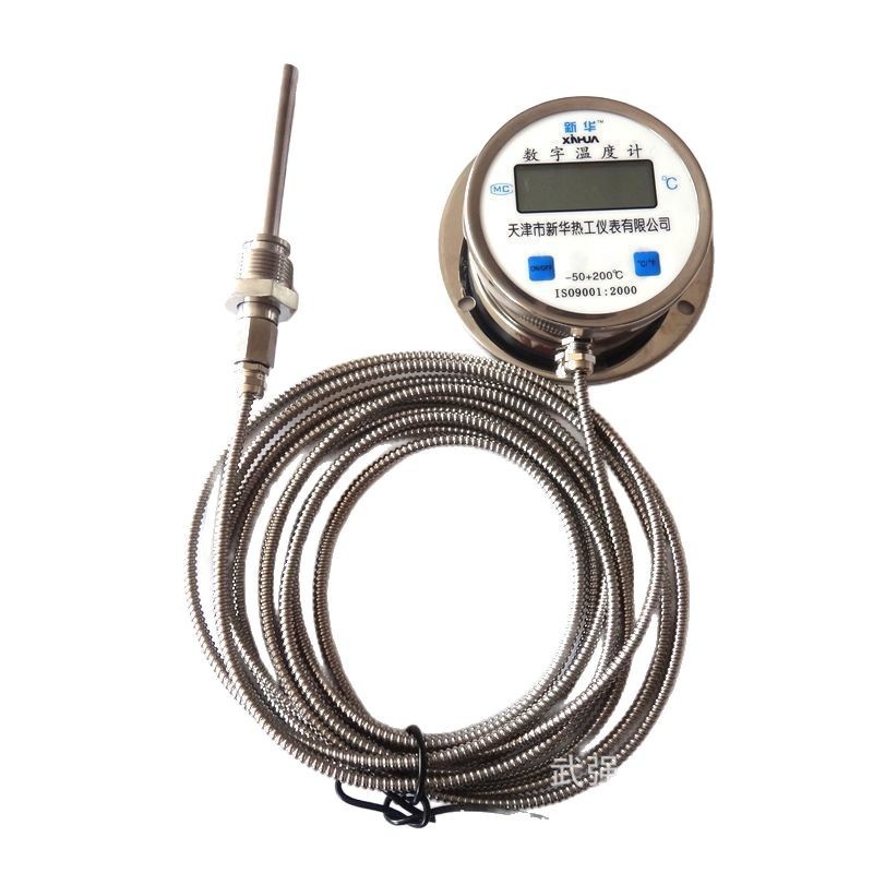 不锈钢电池型/插电型-50+200度带探杆数字温度计