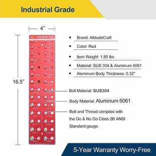 Screw Nut Bolt Thread Checker Measuring Gauge American Thread Inspection Gauge Tool Metric Inch