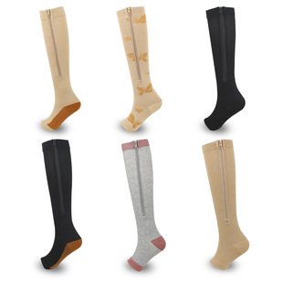 Sports Pressure Zipper Socks Zipper Compression Socks