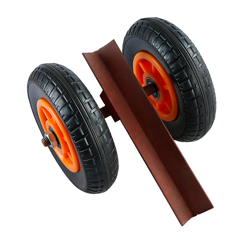 Carro de manejo de mármol mano empuje ángulo hierro Canal de acero rueda de empuje transporte pesado móvil rueda de goma sólida