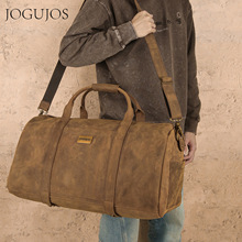 JOGUJOS头层牛皮大容量行李包户外休闲大容量旅行包健身包手提包