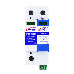 Henglixin 1+Npe Power Lightning Arrester 20Ka40Ka80Ka Surge Protector 420V 1 Npe Remote Signal Fs