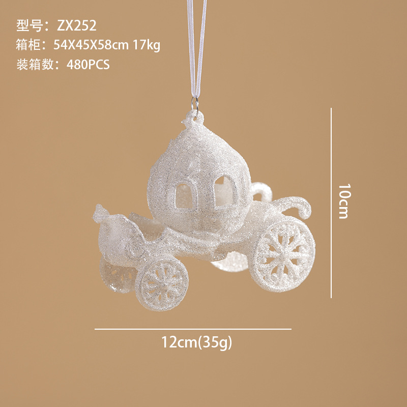 Ventas transfronterizas de champán de Navidad, colgantes de polvo brillante, colgantes de nieve, adornos de árbol de Navidad, props de disparo