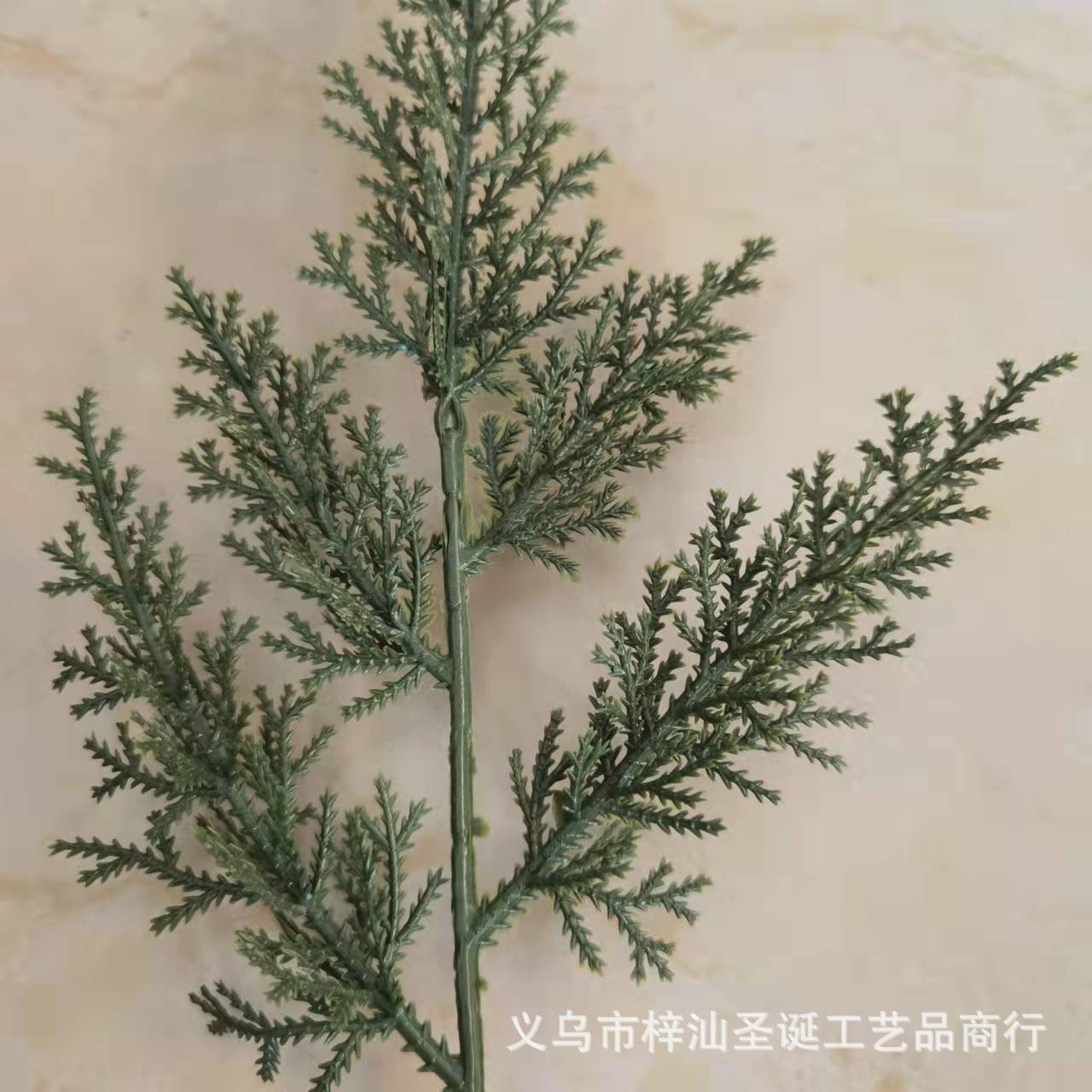 跨境货源仿真松针枝 五叉塔松枝仿真圣诞植物圣诞圈装饰松针配件-阿里巴巴