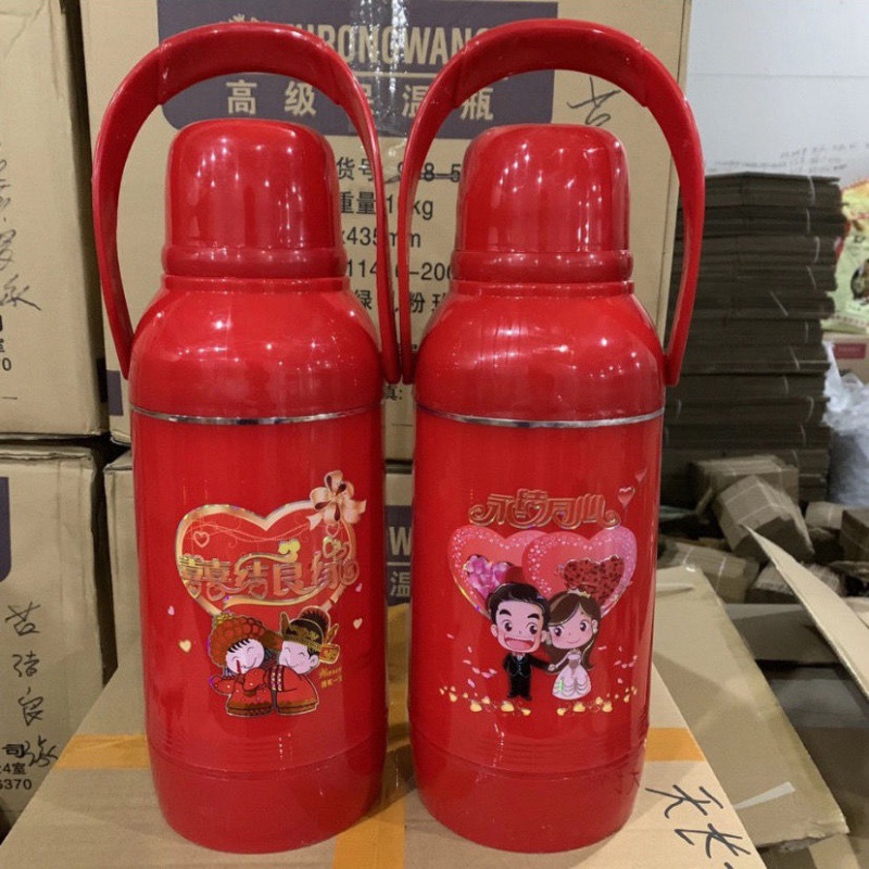 marry kettle Dowry Plastic Hot water bottle Thermos bottle Warmers Kettle Thermos bottle Wedding celebration Dowry Supplies Independent