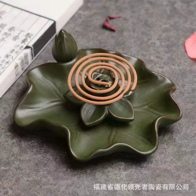 Китайская дзен lotus чайная церемония реверсивный ладан диск, ладанник керамическая ритуальная подвеска керамический реверсивный ладанник