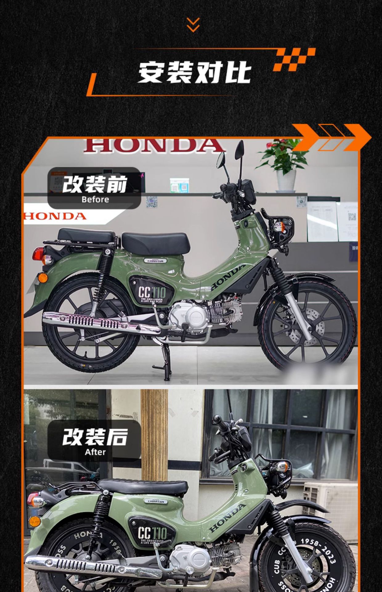 Suitable for Honda Cub Cc110 Motorcycle Modification Retro Wheel Cover Closed Disc Closed Steel Rim Steel Wholesale