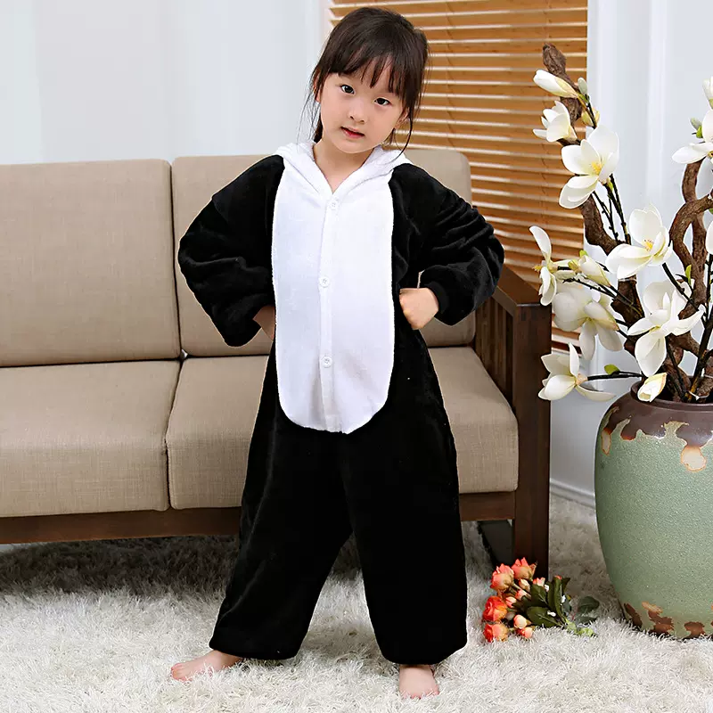 跨境万圣节卡通连体睡衣法兰绒三眼怪情侣可爱家居服连帽如厕