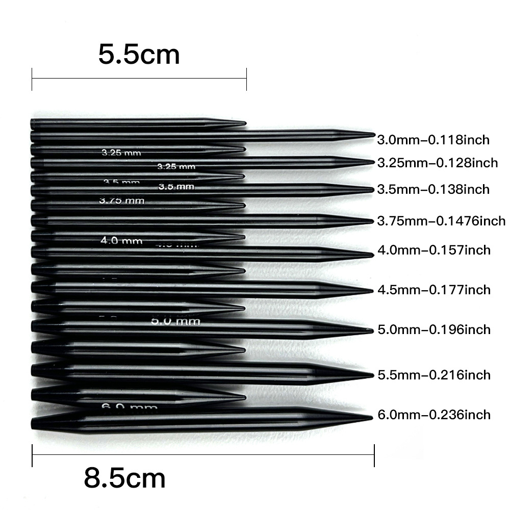 Herramientas de tejido transfronterizas de alúmina negra aguja de manguita desmontable aguja de manguita 5 + 8 aguja de manguita un conjunto de 9 paquetes de PU