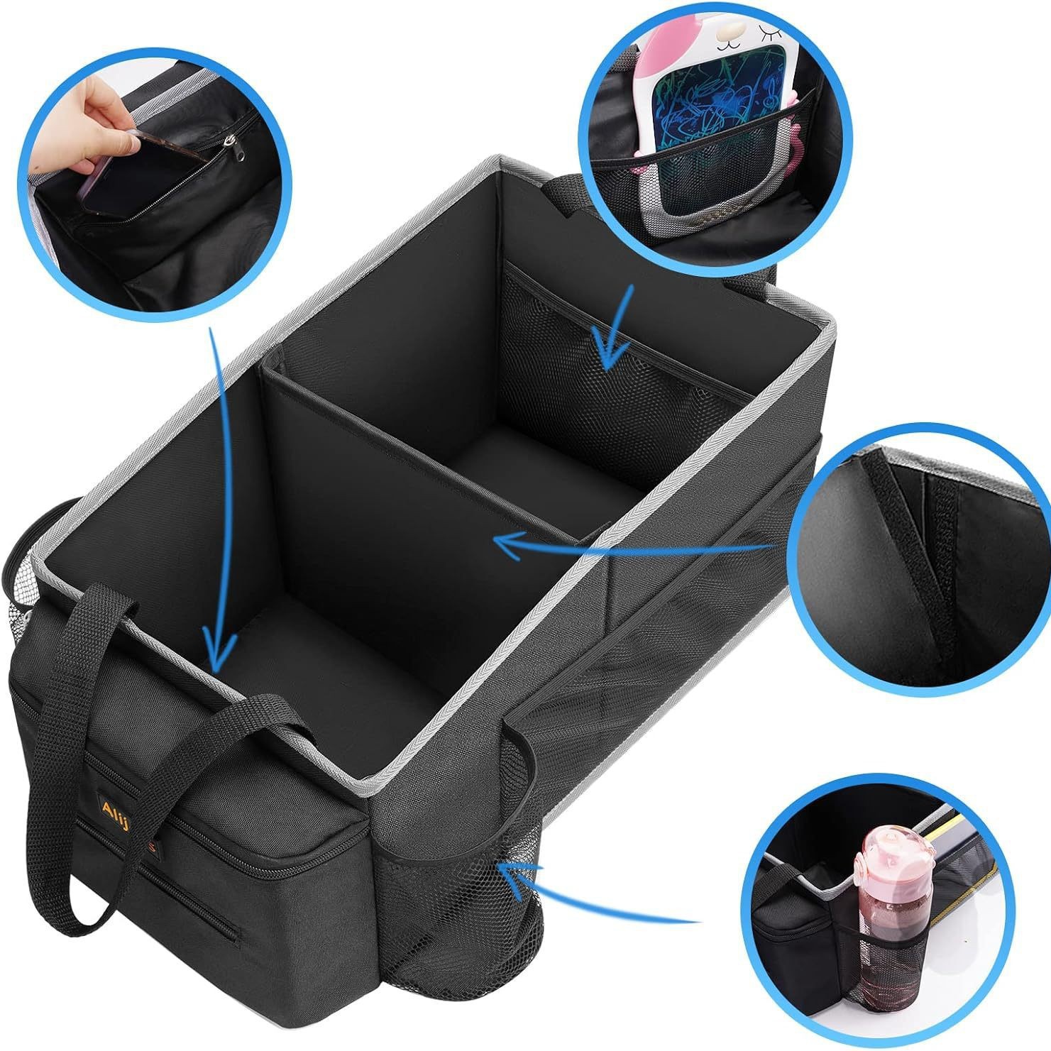 Caja de almacenamiento del maletero, suministros de automóviles, cajas de almacenamiento del automóvil plegables, cajas de almacenamiento del automóvil de camping image 3