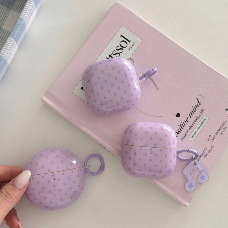 Purple Polka Dots Are Suitable for Huawei Freebuds6I Protective Case Se2 Bluetooth Freecilp12 Generation Earphone Case