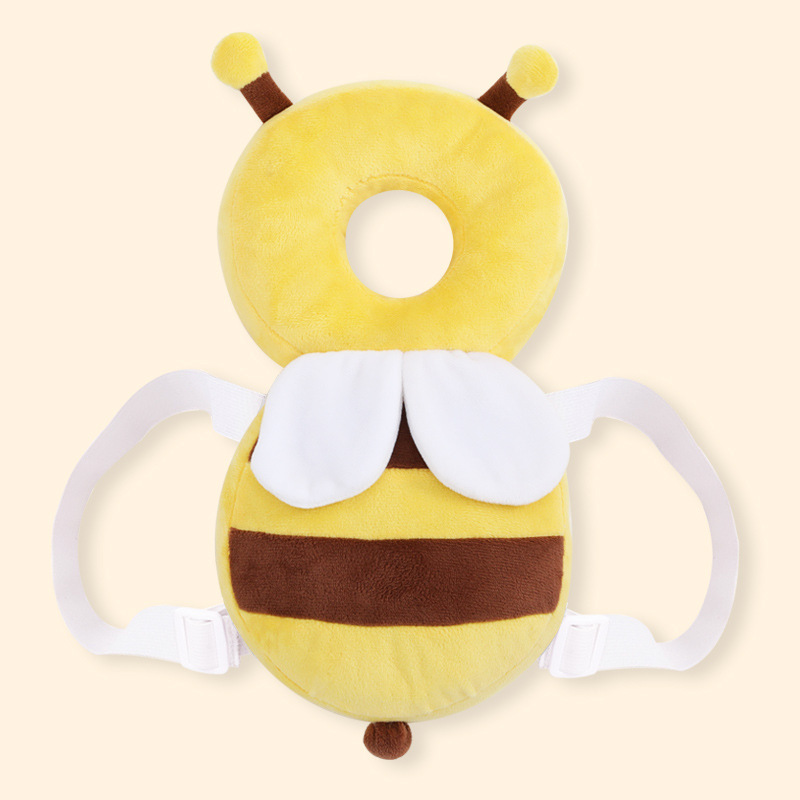 Bebé para aprender a caminar almohada de caída almohada de protección de la cabeza transpirable almohada de protección de la cabeza para bebés pequeños abeja gorra de protección de la cabeza de caída