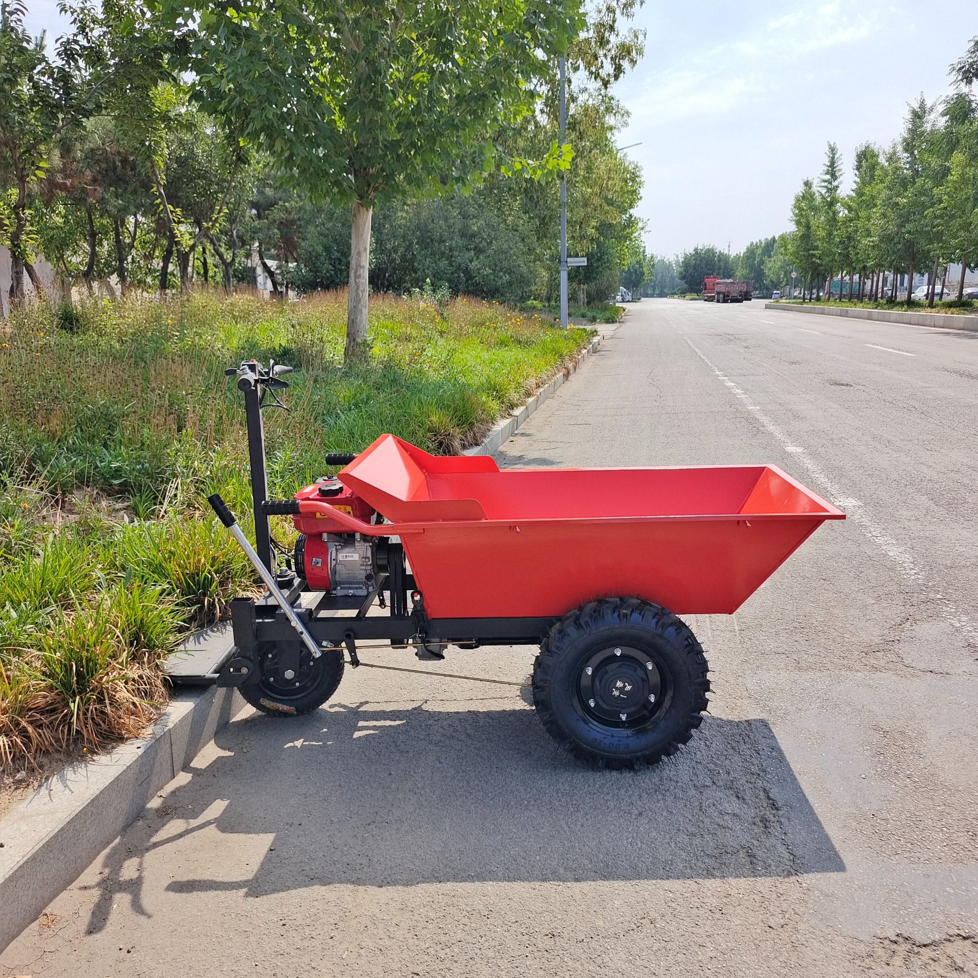 便携式汽油手推车 柴油款农用运输车 大功率自卸拉沙车
