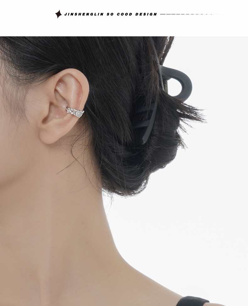 Fashion Geometric Sterling Silver Plating Agate Ear clips 1 Piece