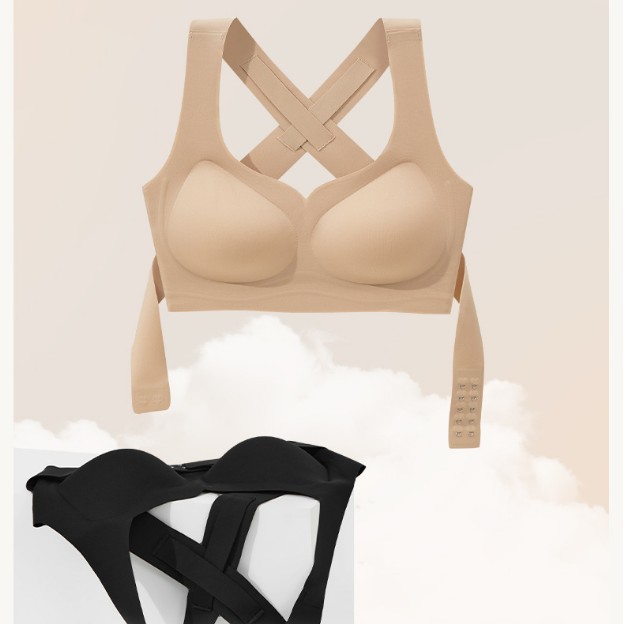 My muscles good product* Correct posture underwear series* Lucky cotton front buckle lifting and retraction correction bra for women