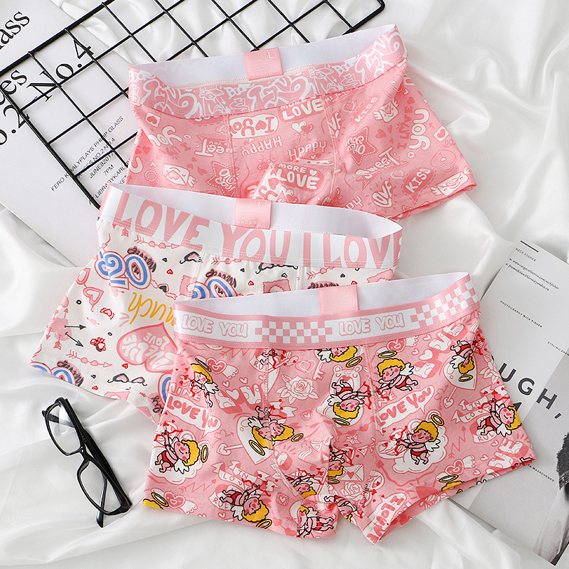 Men's Underwear Cotton Macho Pink Pants for Boys Cute Breathable Boxer Shorts Trendy Gift for Boyfriend Men's Underwear Cotton Macho Pink Pants for Boys Cute Breathable Boxer Shorts Trendy Gift for Boyfriend