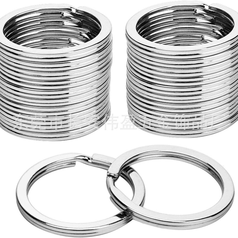 Factory direct supply wholesale, spot key flat ring 304 stainless steel flat ring metal flat ring key ring key ring
