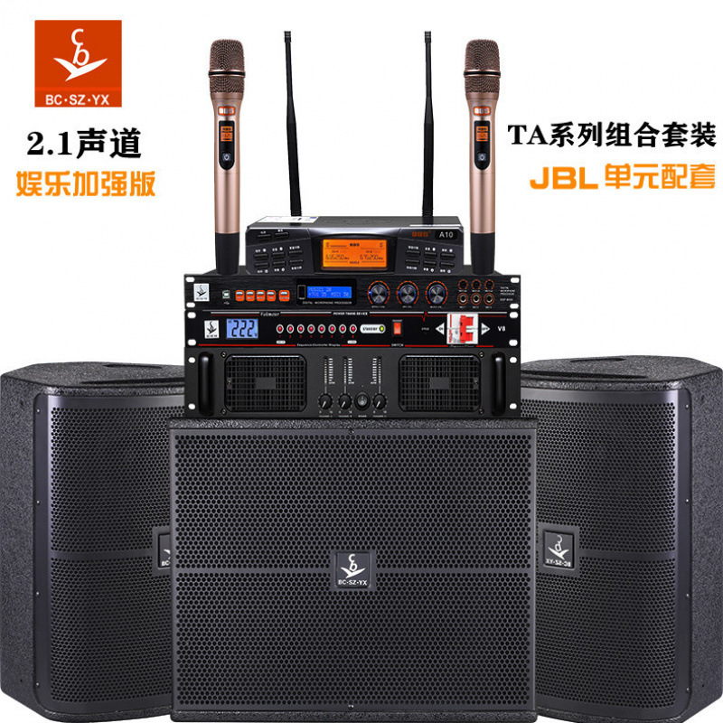 2.1 canales de sonido 10 pulgadas 12 pulgadas sistema de sonido ktv equipo de sonido de bar conjunto completo de combinación de entretenimiento