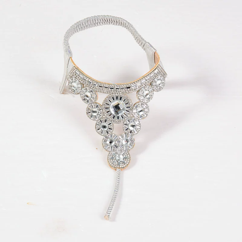 Богемская новая женская обувь верхняя полуфабрикаты модные стразы с плоским дном на склоне с каблуком сандалии