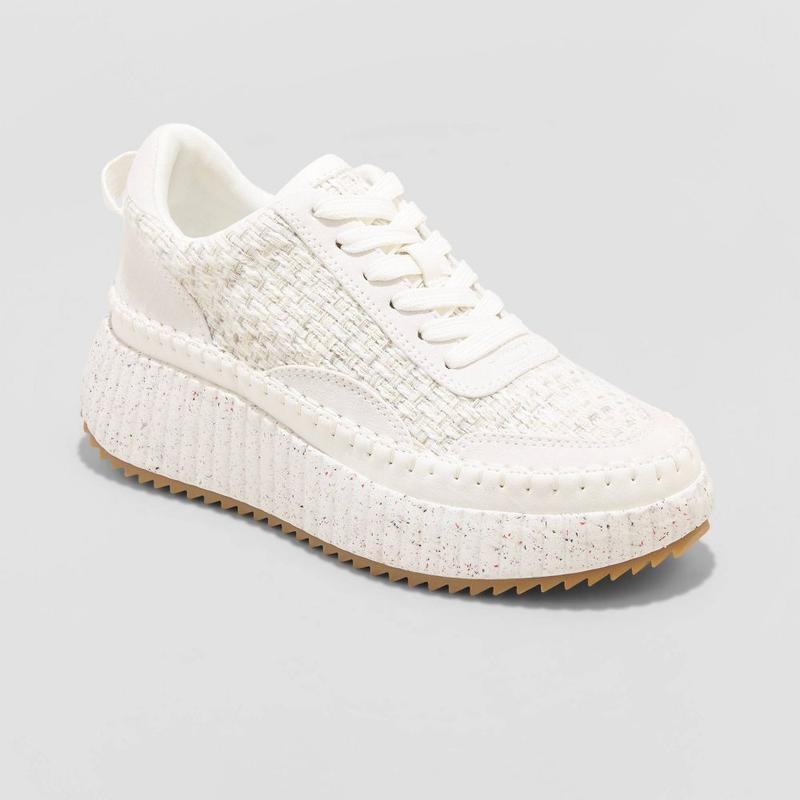 跨境Universal Thread Women's Low Top Woven Lace Up Sneakers|undefined