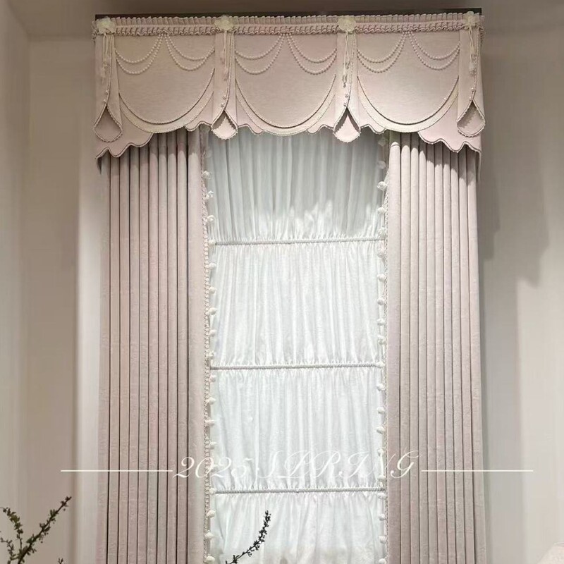 Wholesale New Chenille Blackout Curtains, Solid Color Modern Simple Curtains, Pink and Blue for Bedroom and Living Room