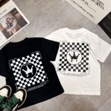 男童短息T恤夏季欧美亚马逊跨境热卖 新款印花圆领宽松亲子短袖T