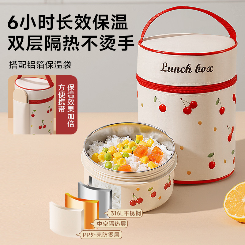 不锈钢保温饭盒微波炉加热上班族便当盒带饭打包餐盒碗厂家批发|undefined
