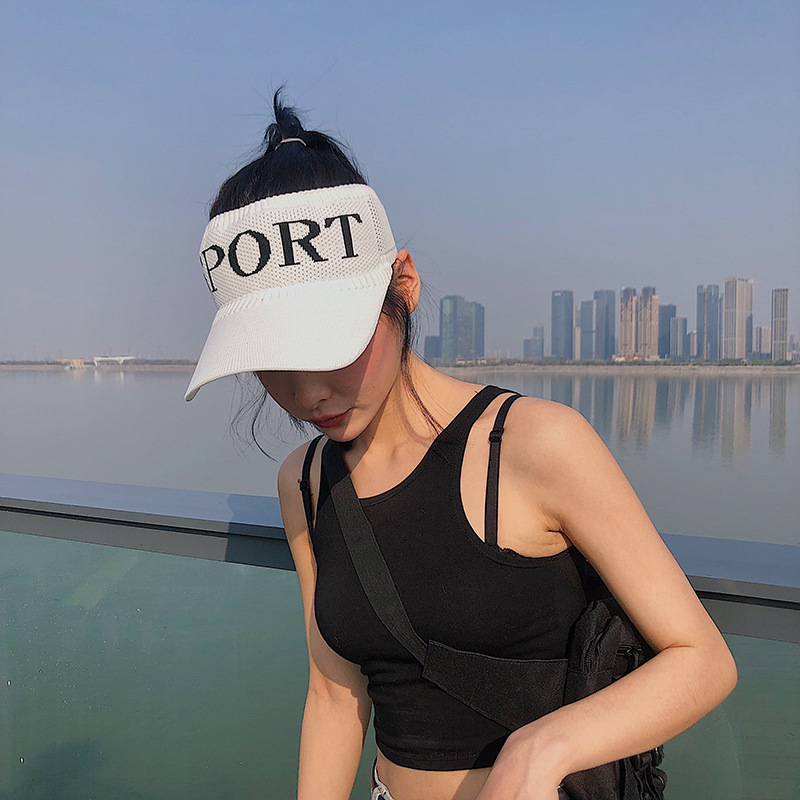 Fashion Empty-top Knitted Breathable Sunscreen Cap display picture 8