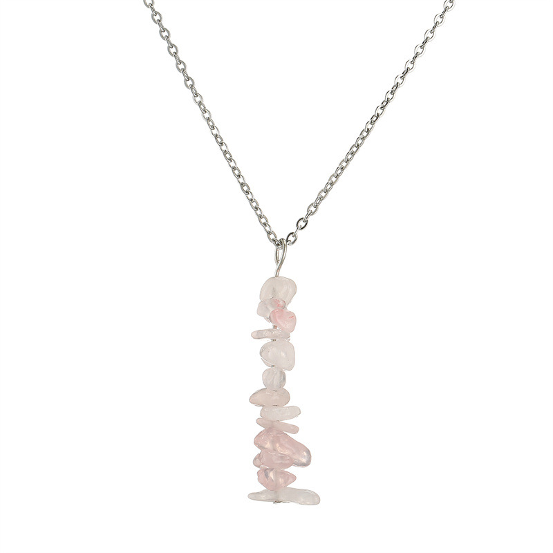 Collar de cristal rosa