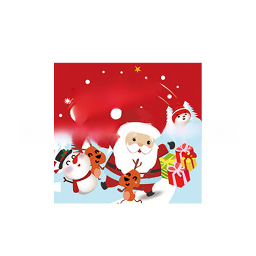 Cross-border red cartoon Santa theme holiday party decoration paper plates, cups, tablecloths, spoons, forks, tableware set