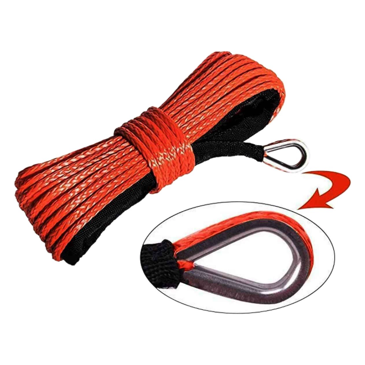 7700 фунтов электрическая лебедка трос нейлоновый трос высокопрочный волоконный трос 6 мм x 15 м автомобильный буксировочный трос буксировочный ремень